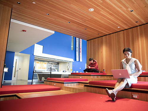 Renovated first floor of the Student Success Building. 