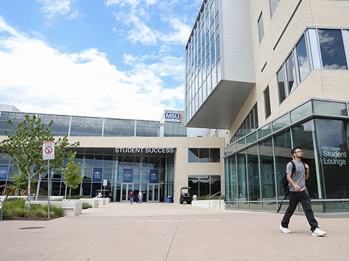 The Student Success Building is one of two LEED Gold-certified buildings at MSU Denver. The other is the Hospitality Learning Center. Photo: Aly McClaran. 