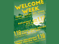 Welcome Week poster