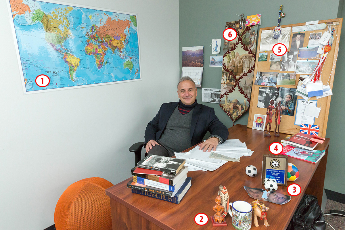 Professor Robert Hazan in his office.