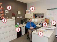 Professor Andrew Bonham in his office.