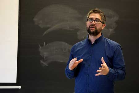 Zoltan Voros, Ph.D., a faculty member of humanities from Hungary’s University of Pecs, coteaches a Maymester class at MSU Denver.