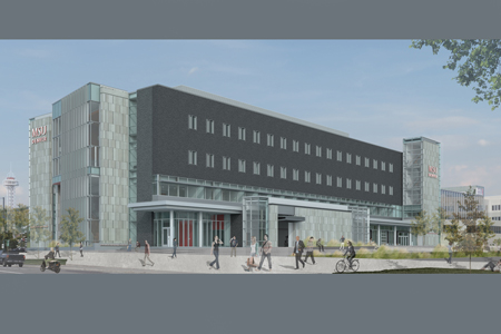 The Aerospace and Engineering Sciences Building will be opening this summer. Hartwig Inc. and York Space Systems have recently announced partnership agreements with the University and will have operations in the new building.