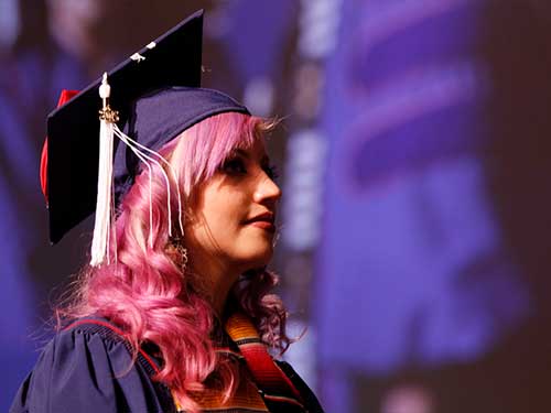 Student at Commencement