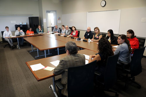 President Janine Davidson addressed the concerns of our students around the recent DACA decision. Photo by Alyson McClaran