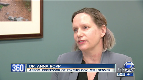 Doctor Anna Ropp MSU Denver Associate Professor of Psychology on 7 News Denver