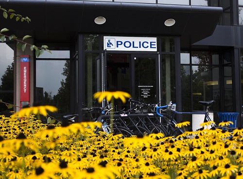 Exterior of campus police station