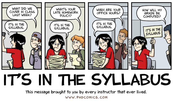 Syllabus comic strip