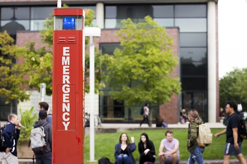 Emergency station on Auraria campus.