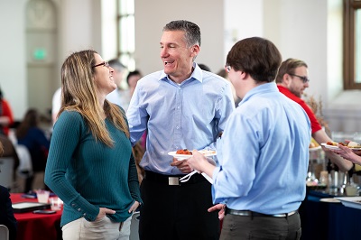 Employee being recognized at Roadrunners Who Soar event