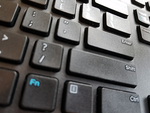 Close up of computer keyboard