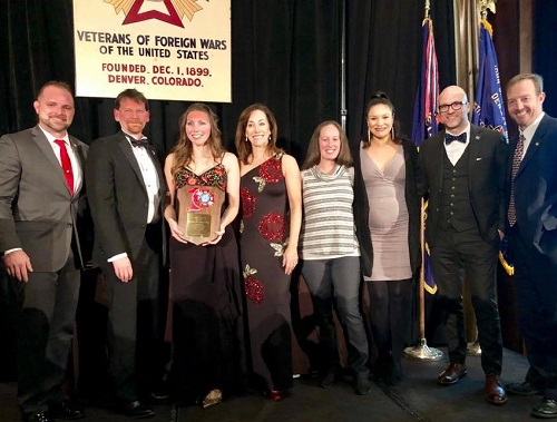 MSU Denver students and staff accepting award.