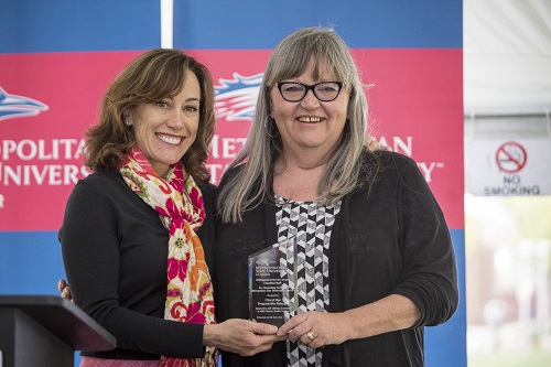 Cheryl Sipe and Janine Davidson at Distinguished Service Awards