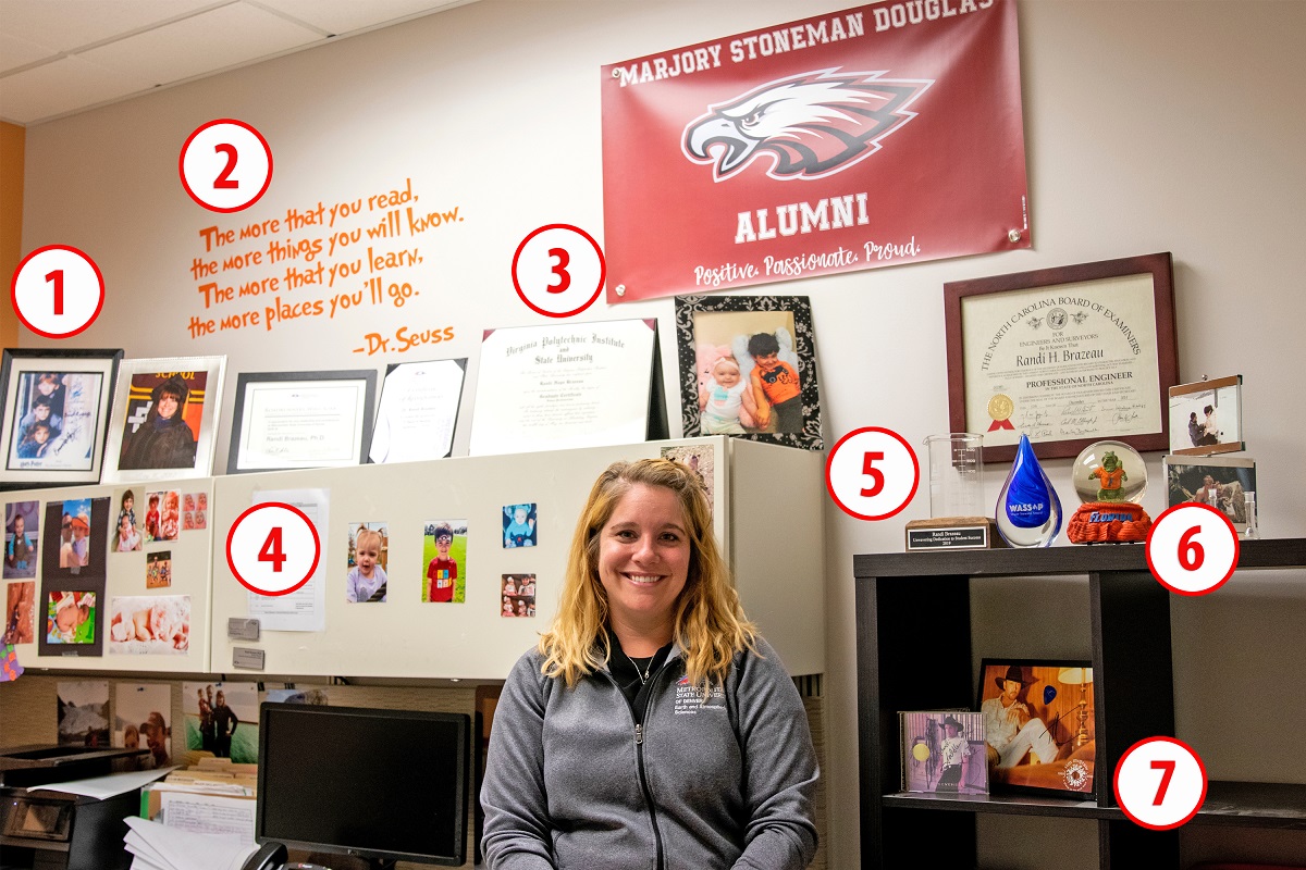 Randi Brazeau in her office.