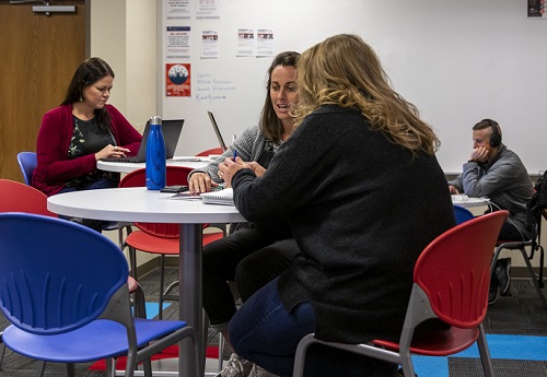 Innovative and Lifelong Learning staff in South Campus lounge.