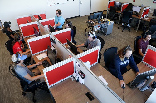 Enrollment Services Call Center staff at work.